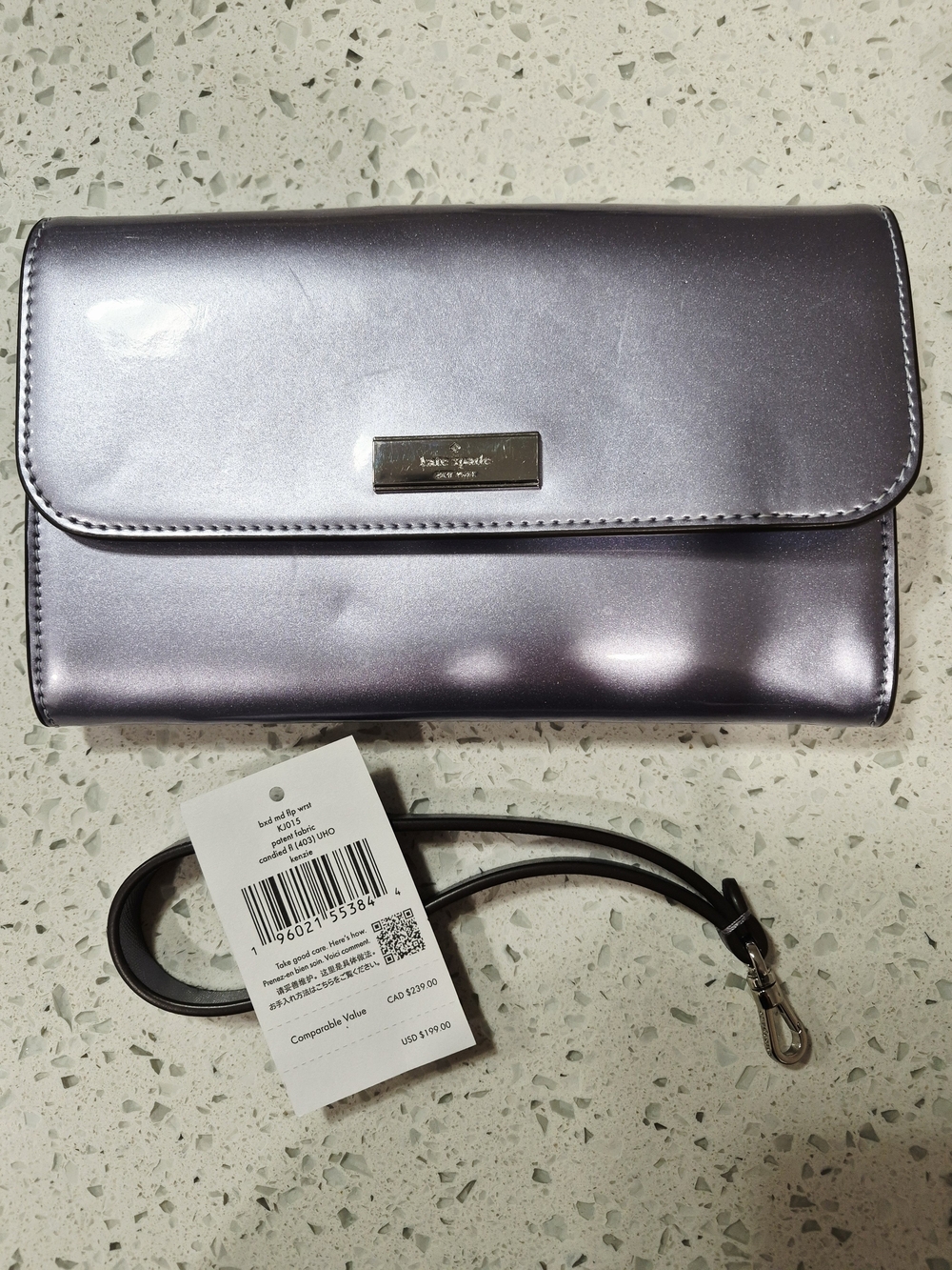 kate spade Metallic Lilac Crossbody Clutch